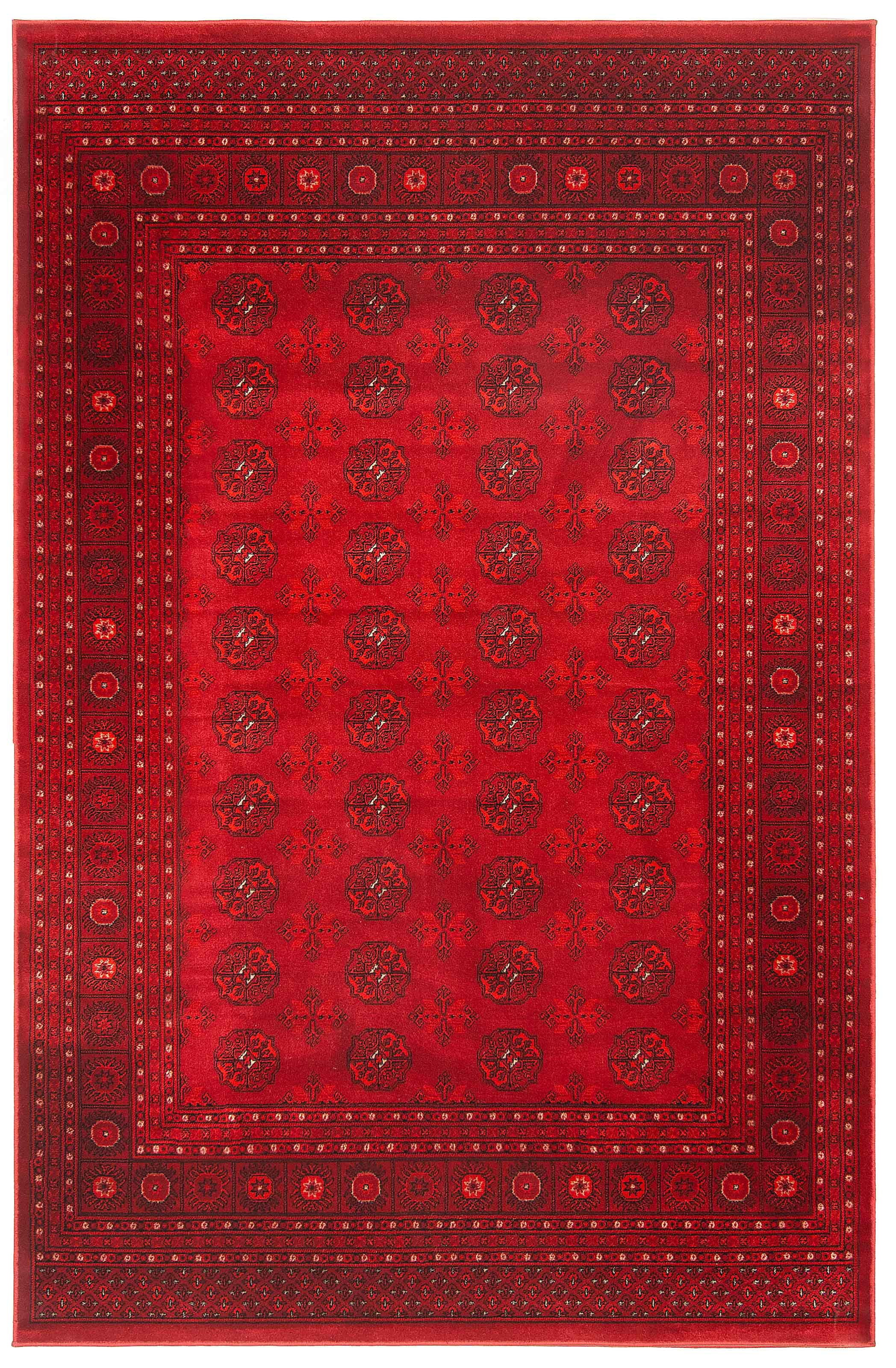 Red Polyporene Rug Bokhara Red Polypropylene Rug 5'3