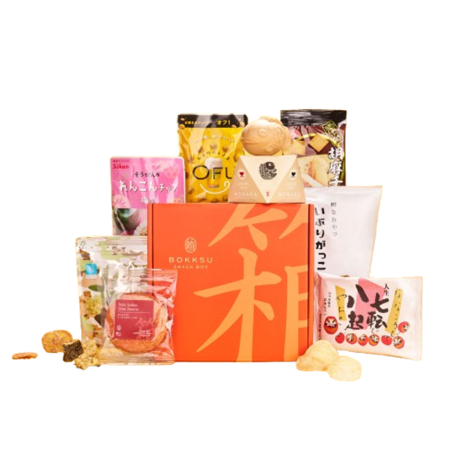Bokksu Japanese Savory Snack Box, authentic Japanese crackers, chips, instant soup, and more, 17 Oz 8 Pcs