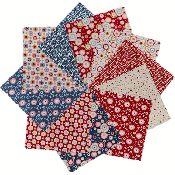 Boklzor Charm Packs for Quilting 5 iBoklzorh, Precut Cotton Quilting Fabric Bundle, 50 Charm Squares, Candy Bloom