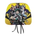 thumbnail image 1 of Boku No Hero Mha Car Headrest Cover 2 Pcs Vehicles Seat Pillow Cover Protector Accessories Decor Auto Front/Rear Seats Head Rest Cover 2 Pcs Universal Fit Most Cars Sedan SUV Van, 1 of 7