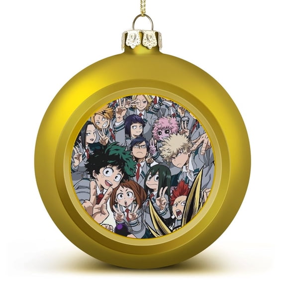 Boku My Hero Academia Christmas Balls Sparkling Christmas Tree Hanging Ornaments Party Home Decor Xmas Christmas Gifts