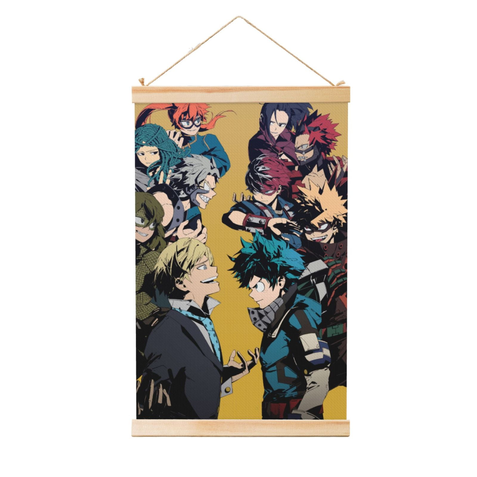 Boku My Hero Academia Wooden Shaft Hanging Poster Canvas Wall Hanging ...