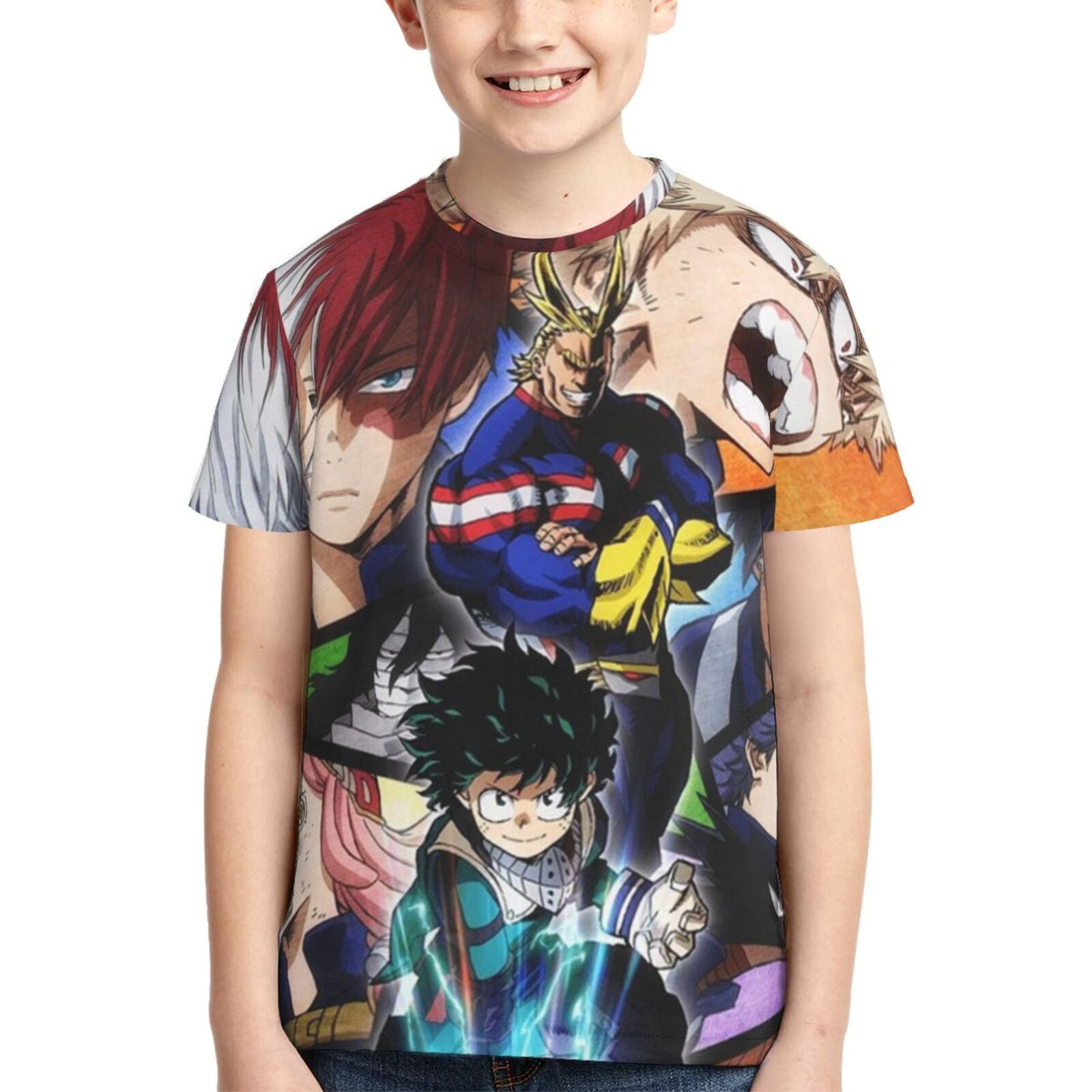 Boku no Hero Mha Academia Youth Unisex T-Shirt Crewneck Short Sleeve ...