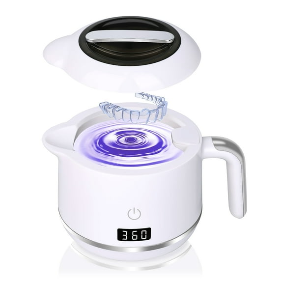 Bokyan Ultrasonic Cleaner for Dentures, Retainers, Aligners, Braces Portable Dental and Jewelry Cleaner with Ultrasonic
