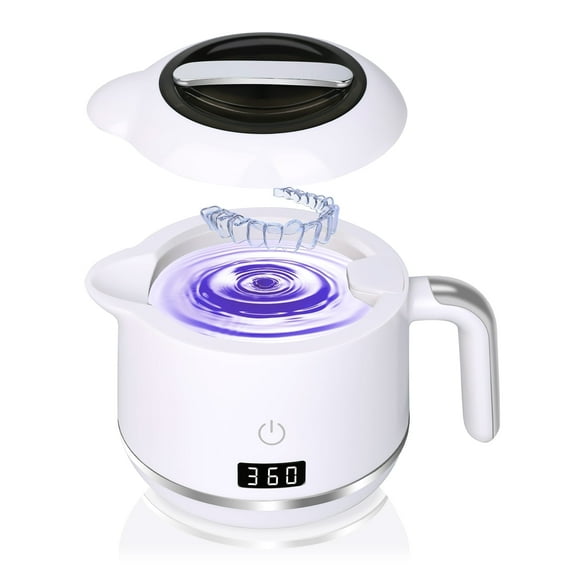 Bokyan Ultrasonic Cleaner for Dentures, Retainers, Aligners, Braces Portable Dental and Jewelry Cleaner with Ultrasonic