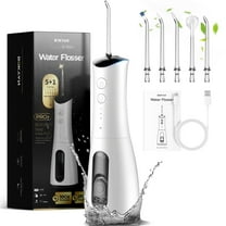Bokyan Water Flosser for Teeth, cordless 300 ml Portable Oral Irrigator, Electric Flossing Cleaner, Dental Hygiene