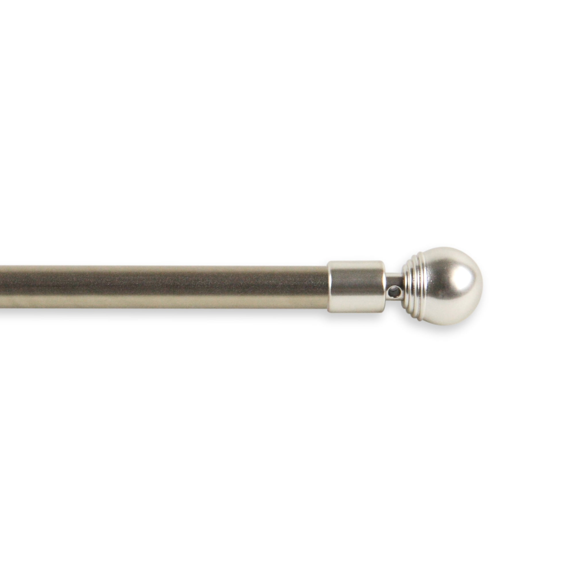 Bola Curtain Rod 7/16 inch 28-48 inch - Satin Nickel