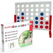 Bolaball Giant Wooden 4-in-a-Row Game, 3.2FT Jumbo Connect Game for Family, Indoor/Outdoor Fun