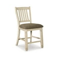 thumbnail image 1 of Bolan Counter Height Chair Set of 2, Rake Back, Antique White Wood, 1 of 3