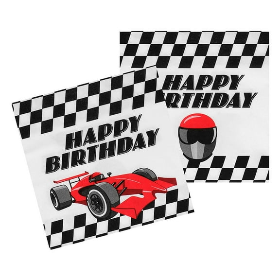 Boland 44779 Speed Racing Car Paper Napkins for Parties and Birthdays Formula Racing Car Pack o