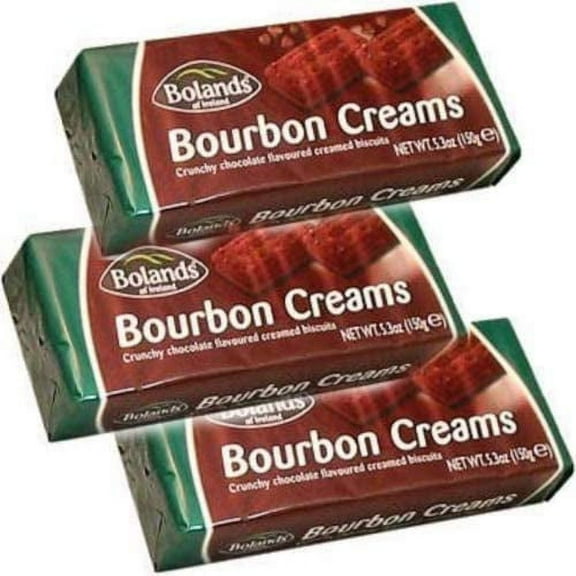 Bolands Bourbon Creams, Irish Cookies Biscuits, 3 pack, 150g (5.3oz) each bag.
