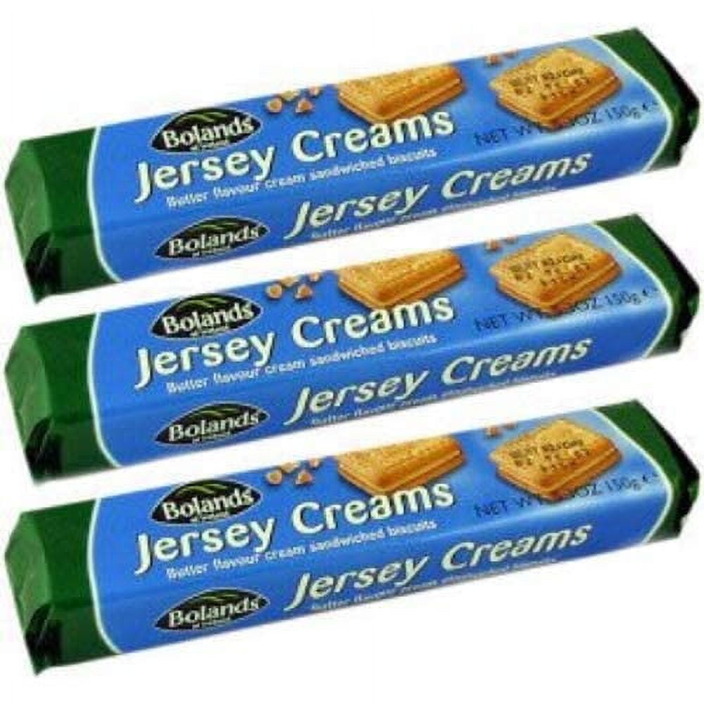 Bolands Jersey Creams, 3 bag pack, Irish Butter Flavored, Cream Filled Biscuits, 150g (5.3oz) per bag