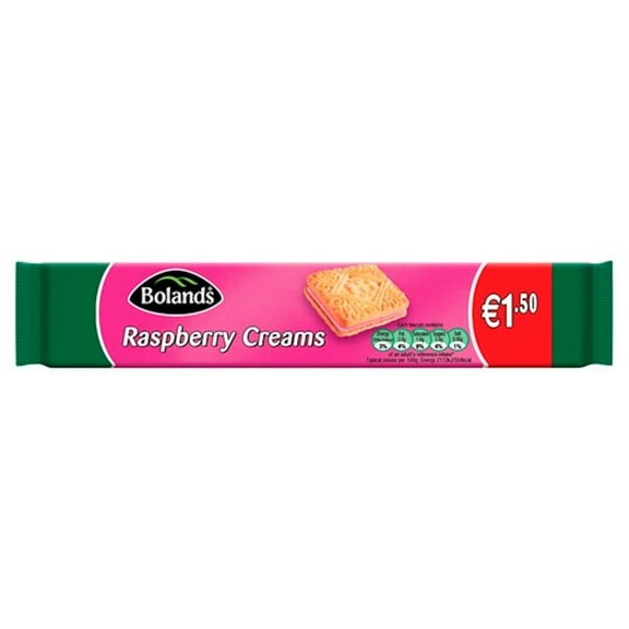 Bolands of Ireland Raspberry Creams Biscuit -- 150g (5.3 oz) IRISH COOKIES MADE IN IRELAND
