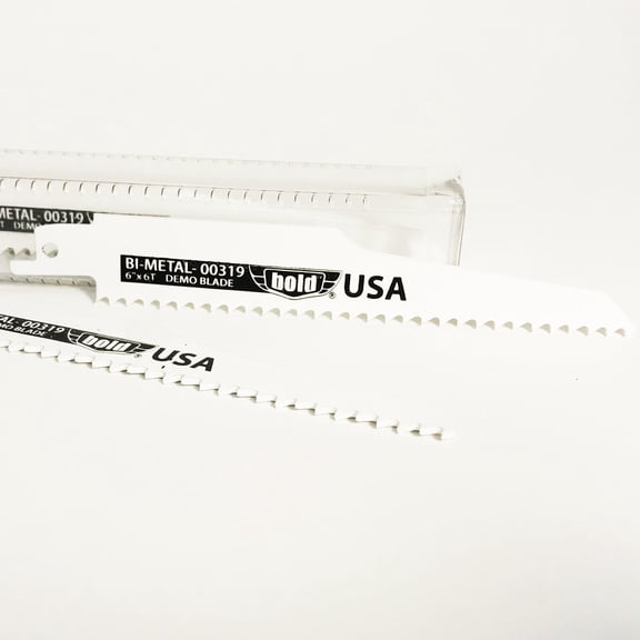 Bold 00319 USA Made Bi-Metal 6" x 6 TPI Demolition Reciprocating Saw Blades, 5-count