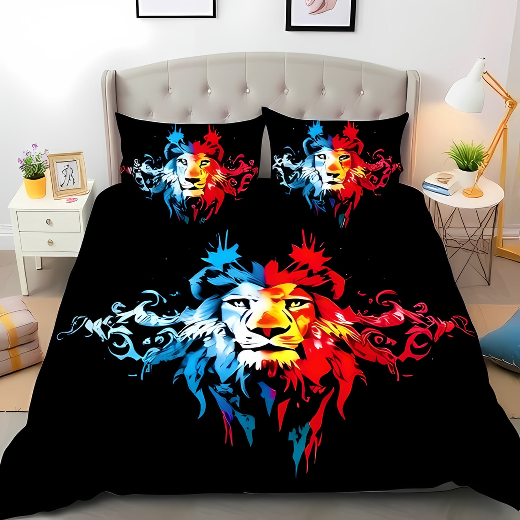Lion and Lamb Light 3-Piece Quilted Bedding Set NCU0NNT310