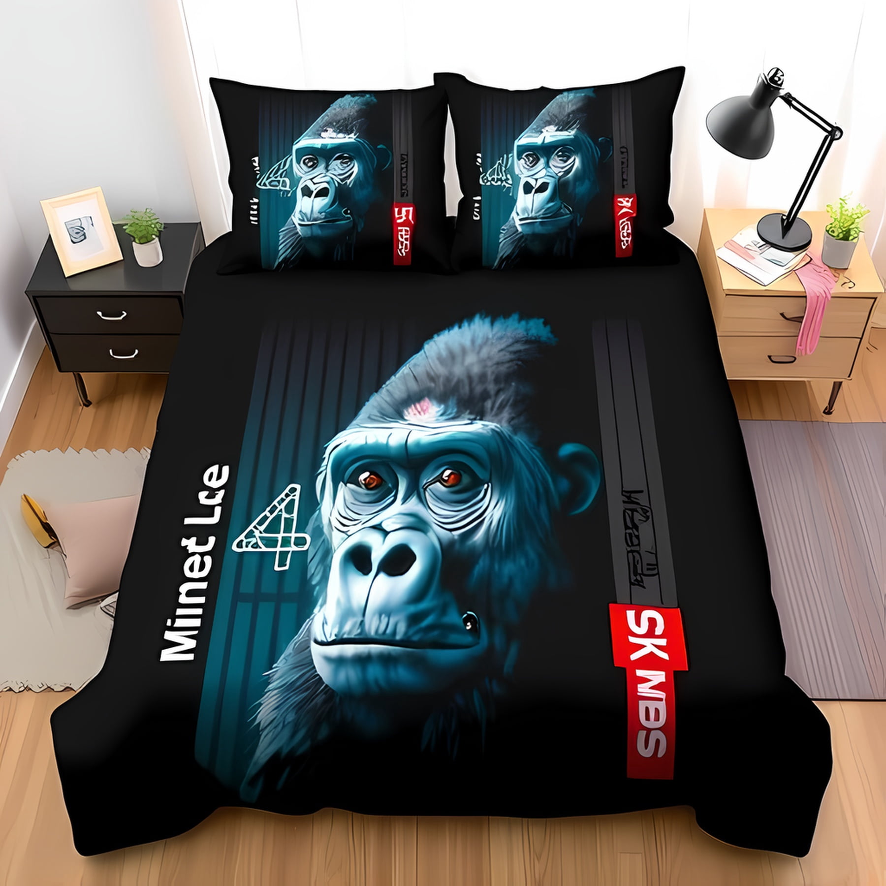 Stirling (of Keir) Crest Black Bedding Set