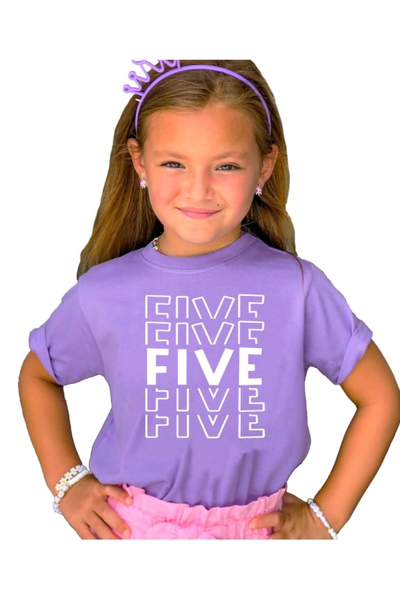 Bold 5th Birthday Explosion T-Shirts and Raglans for Girls and Boys Fifth Birthday Outfit Purple Shirt 4T