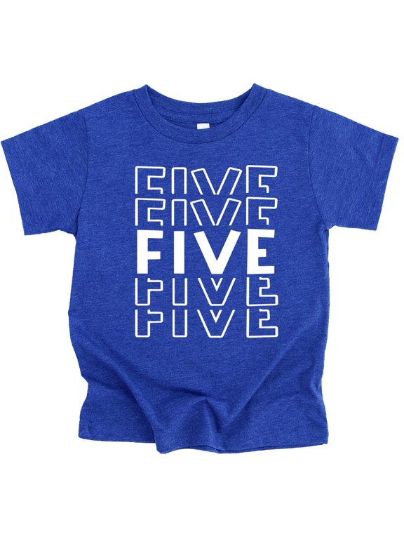 Bold 5th Birthday Explosion T-Shirts and Raglans for Girls and Boys Fifth Birthday Outfit Vintage Royal Shirt 4T