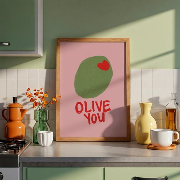 Bold Abstract Tulip Vibrant Pink Flowers Modern Color Block Floral Wall Art Poster, Unframed Size 8x12