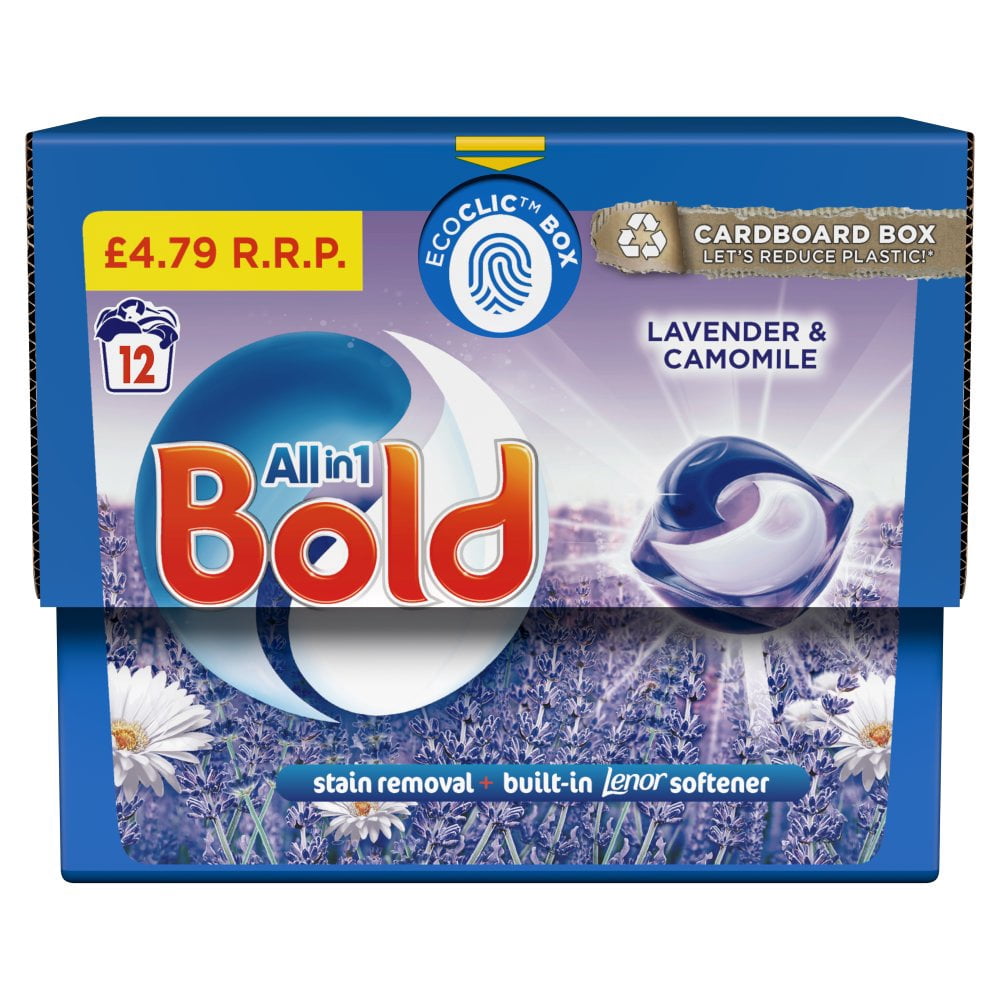 Bold All-in-1 PODS Washing Capsules x 12 (pack of 4)