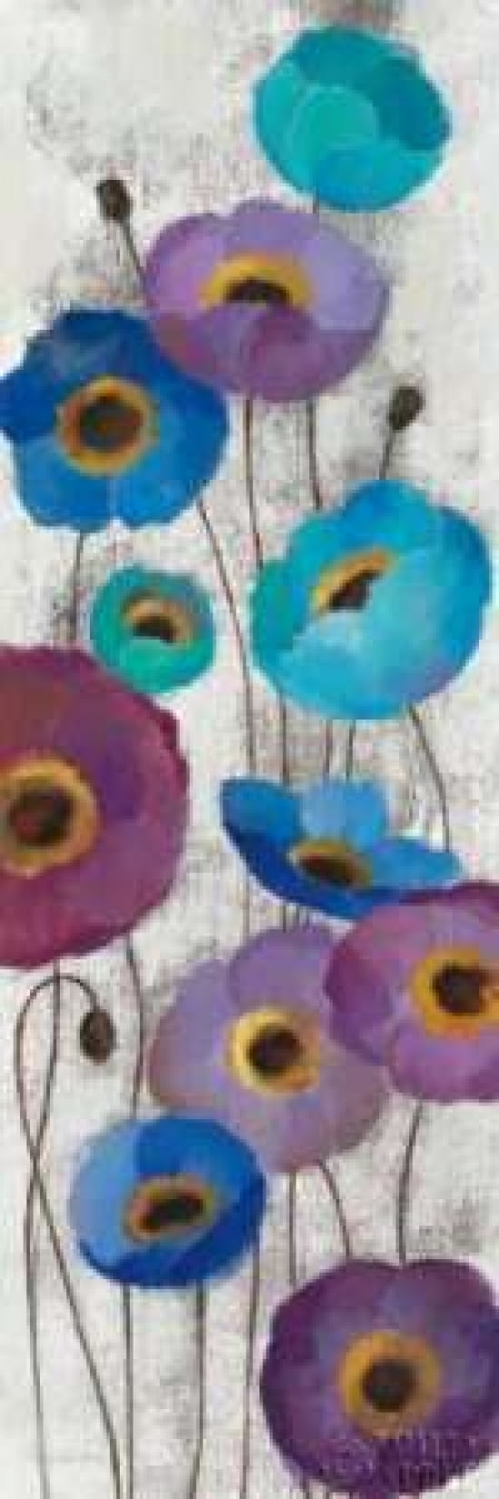 Bold Anemones Panel II Canvas Art - Silvia Vassileva (8 x 24)