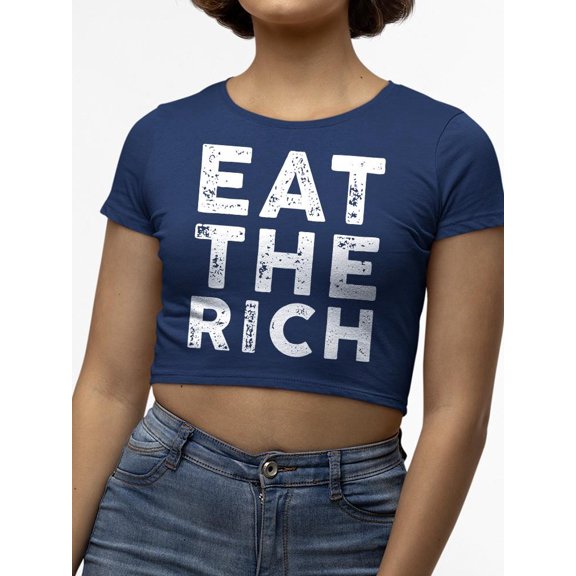 Bold Anti-Elite Graphic Tee Crop Tee Women's