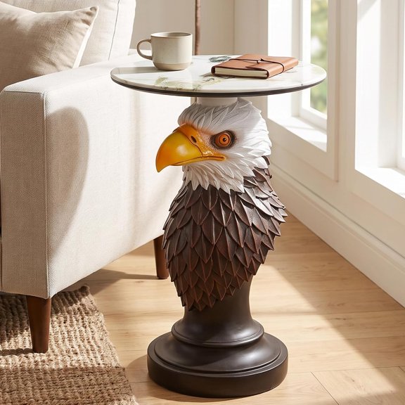 Bold Bald Eagle End Table for Living Room