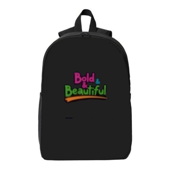 Bold & Beautiful Laptop Backpack - Stylish Black Travel Bag with Colorful Gradient Fits 15 " Laptop & iPad Side Pockets