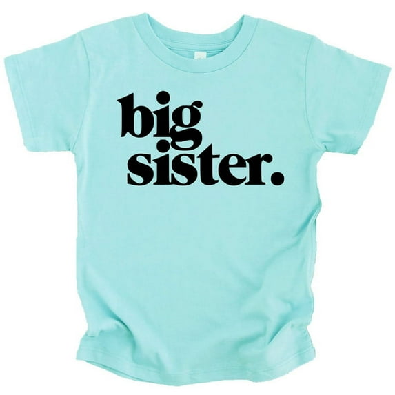 Bold Big Sister Colorful Sibling Reveal Announcement T-Shirt for Baby and Toddler Girls Sibling Outfits Chill Shirt 3T