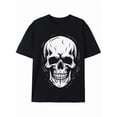 thumbnail image 1 of Greenink Bold Black Skull Graphic Tee for Men, 1 of 7