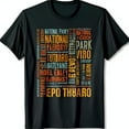 thumbnail image 1 of Bold Black T-Shirt with Colorful Graphic Design Unique Words & Phrases, 1 of 5