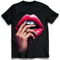 thumbnail image 1 of Bold Black T-Shirt with Eye Catching Chest Graphic for Everyday Style, 1 of 5