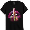 thumbnail image 1 of Bold Black T-Shirt with Eye Catching Graphic Design Stand Out in Style, 1 of 5