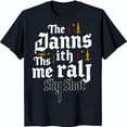 Bold Black TShirt with Eye Catching Medieval Graphic 'The Janns ith
