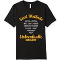 thumbnail image 1 of Bold Black T-Shirt with Gold Heart Graphic Melinde Unbreakable BHASVZ Design, 1 of 5