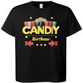 Bold Black TShirt with Gold & Red CANDY Graphic for Casino Birthday