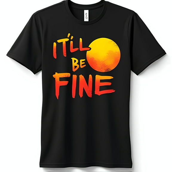 Bold Black T-Shirt with It ll Be Graphic in Red & Stylish Casual Wear