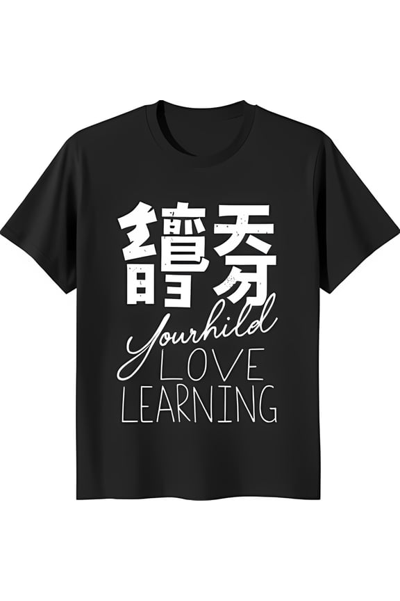 Bold Black T-Shirt with Striking White Centered Text Statement Piece for Every Occasion