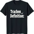Bold Black TShirt with 'Tracher Definition' Graphic & Checkmark