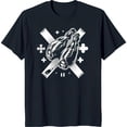 thumbnail image 1 of Bold Black T-Shirt with Unique White Chicken Drumstick Graphic Design, 1 of 5