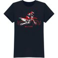 Bold Black TShirt with Vibrant Motocross Bike Graphic & 'BELFAST' Text