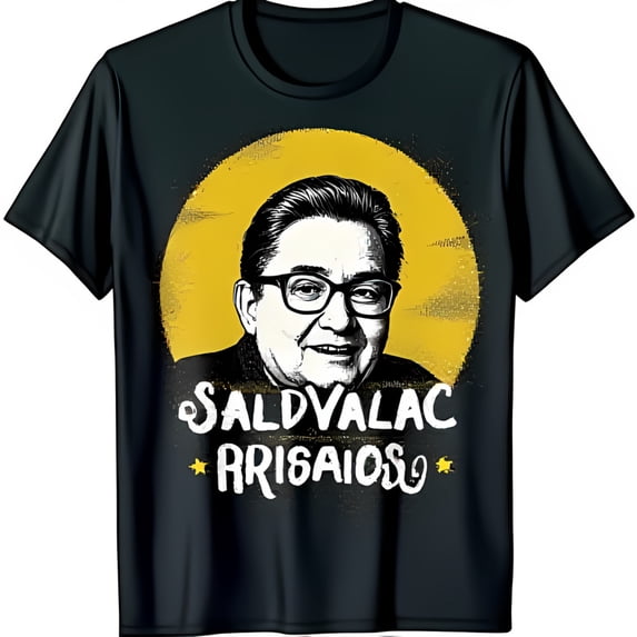 Bold Black T-Shirt with Vintage Man Graphic & Intriguing Text