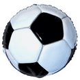 thumbnail image 1 of Bold Black & White 3D Soccer Foil Balloons - 18" (1 Pc.) - Vibrant & Eye-catching Design - Goal-Worthy Celebration Decorations - Perfect for Soccer-Themed Parties, 1 of 3