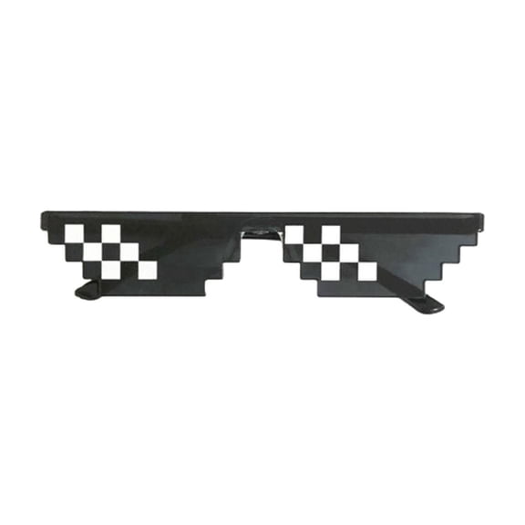 Bold Block-Frame Party Sunglasses, Pixelated Checkered Lens Style, Sunglasses Party Favors, Bachelor Party Favors, Party Sunglasses Ideal for Wedding Photo Booth Props, Photo