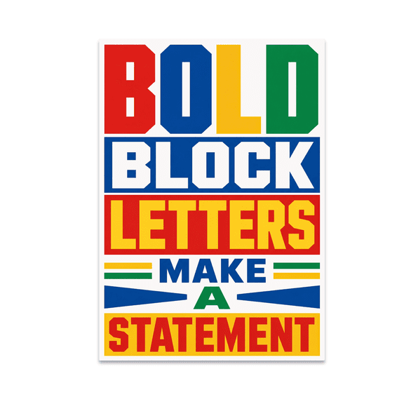 Bold Block Letters Make a Statement - Modern Decor Enthusiast - 13x19 Poster Print