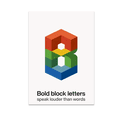 thumbnail image 1 of Bold Block Letters Speak Louder Than Words - Modern Decor Enthusiast - 13x19 Poster Print, 1 of 4