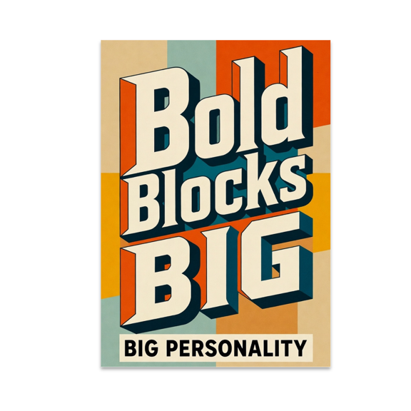 Bold Blocks Big Personality - Modern Decor Enthusiast - 13x19 Poster Print