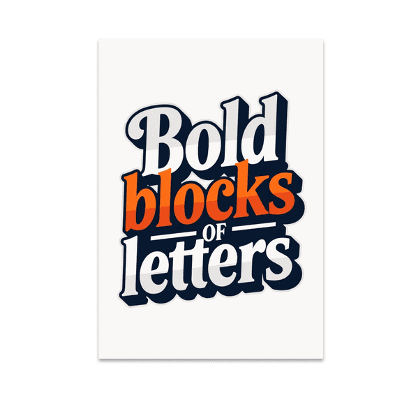 Bold Blocks of Letters Wall Art - Modern Decor Enthusiast - 13x19 Poster Print