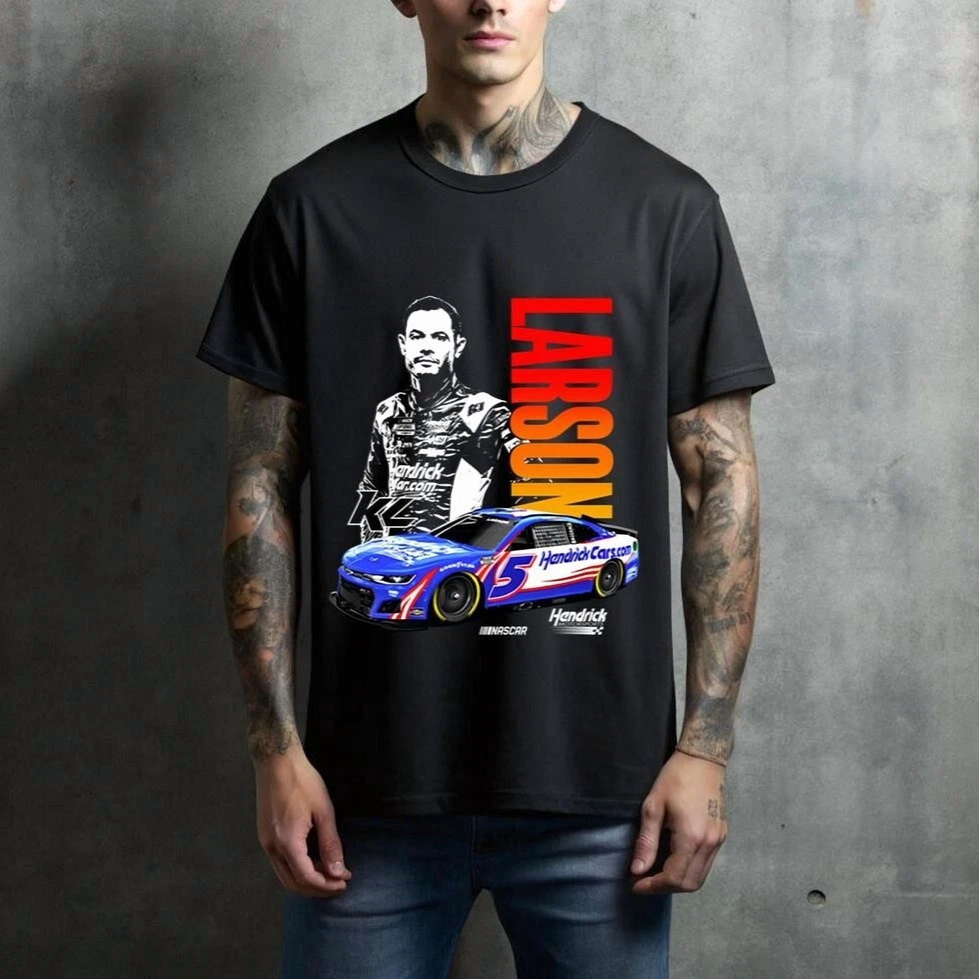 Bold Blue Race Car Unisex T-Shirt Retro Motorsports Number 5 Tribute ...