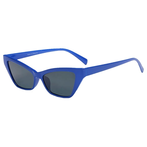 Bold Blue Sunglasses - Bright Frame UV400 Summer Beach Festival Sun Shades